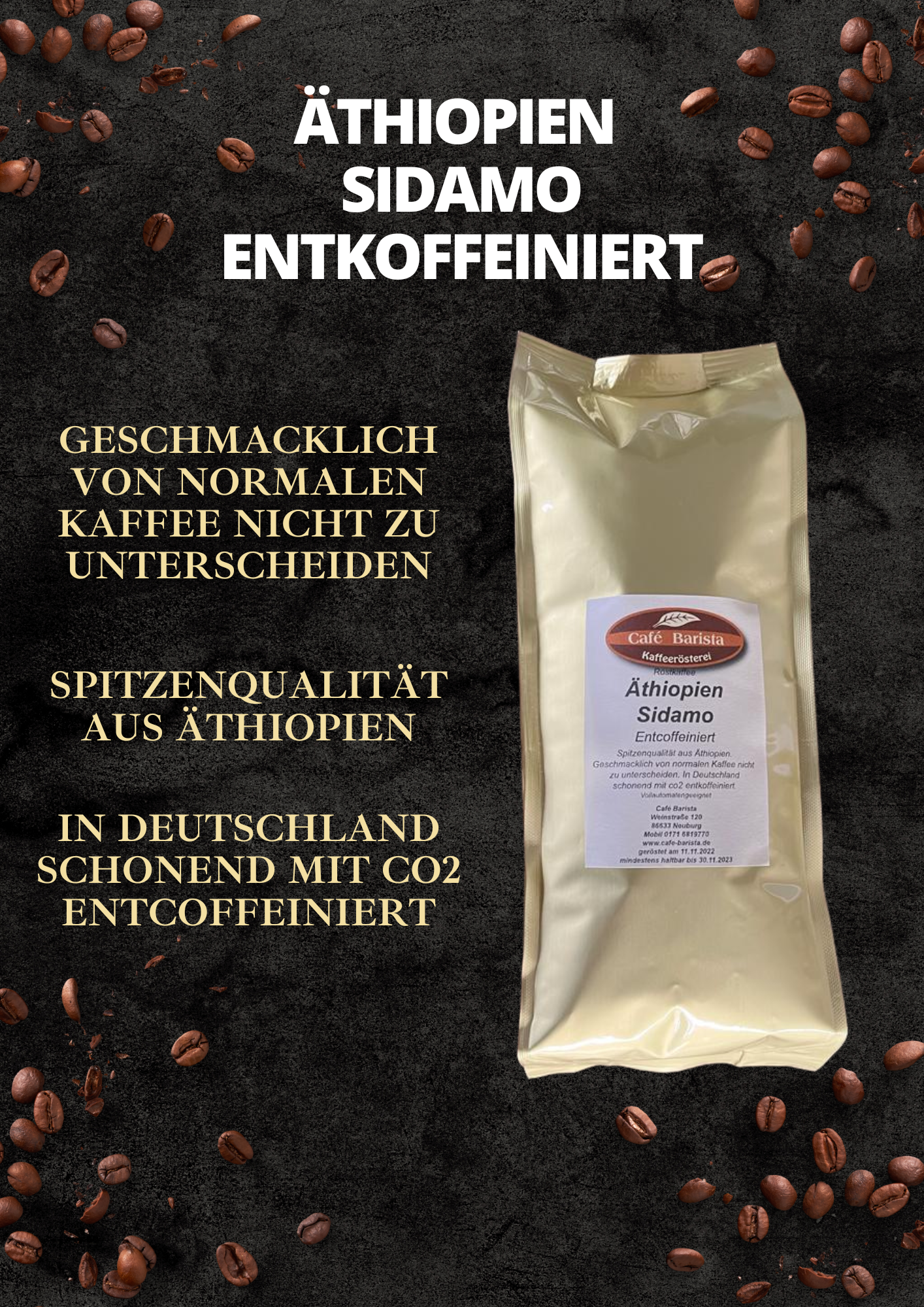 Espresso Äthiopien Sidamo Entkoffeiniert